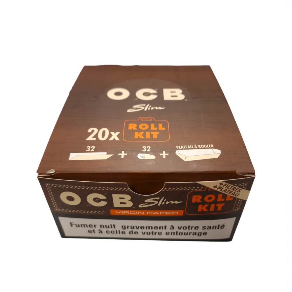 OCB ROLL KIT SLIM VIRGIN PAPER x20 GREENZIA 420