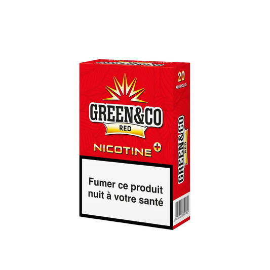 Cigarettes CBD - Green & Co Red Nicotine GREENZIA 420