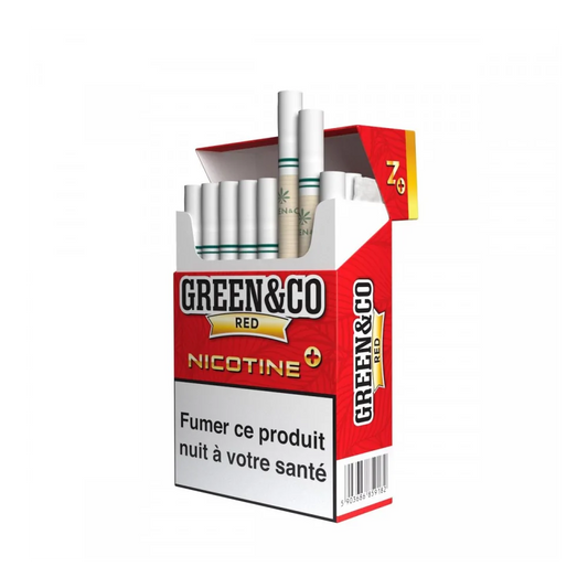 Cigarettes CBD - Green & Co Red Nicotine GREENZIA 420