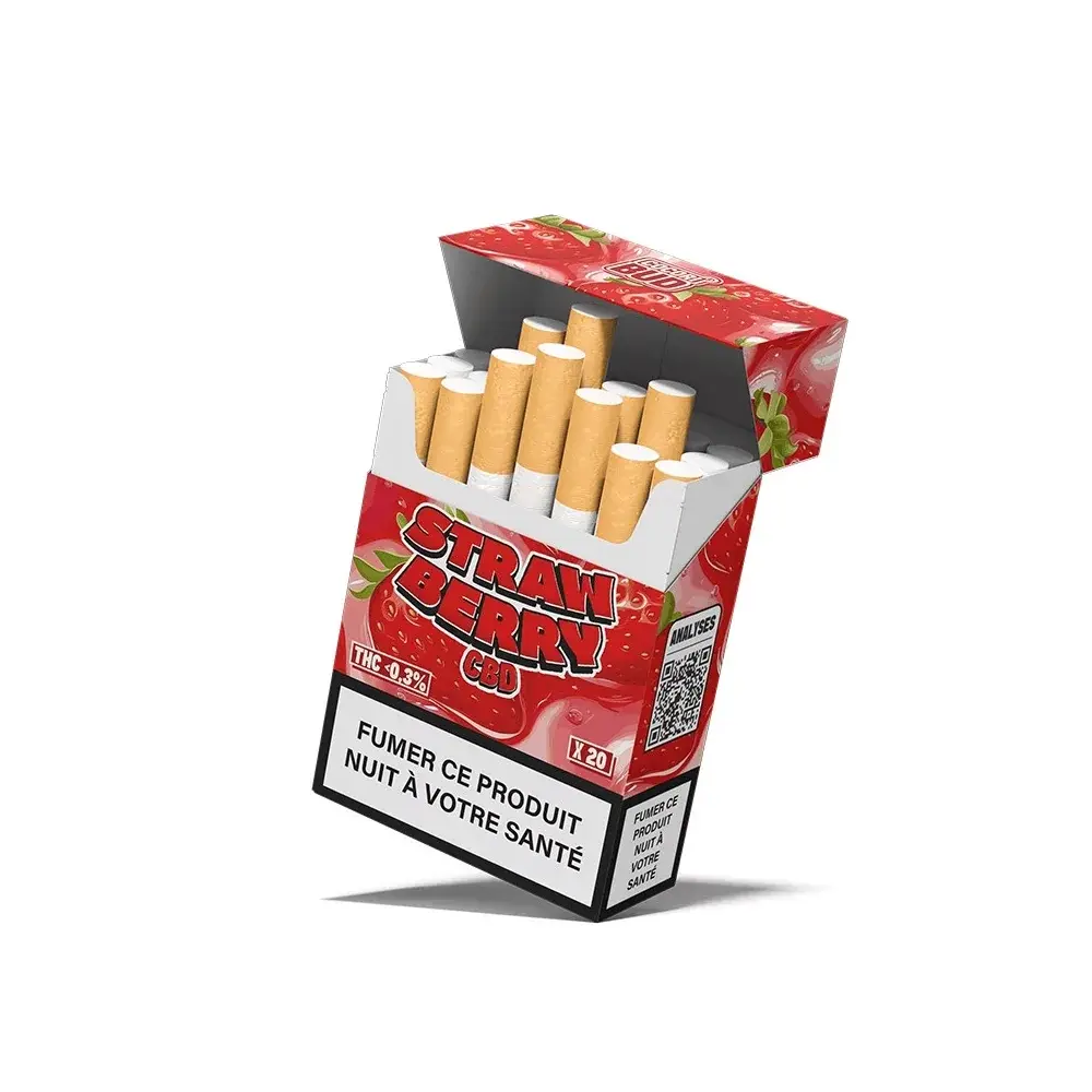 Cigarettes CBD - Strawberry GREENZIA 420