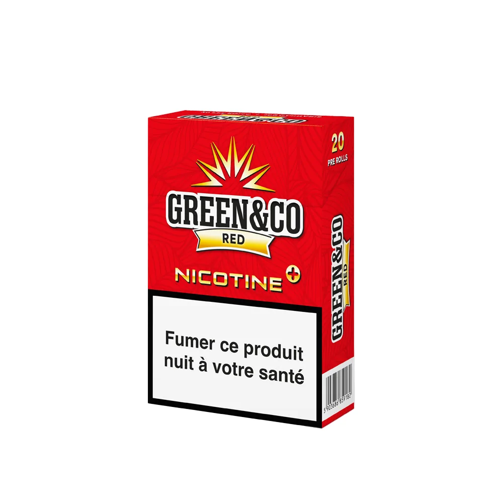 Cigarettes CBD - Green & Co Red Nicotine GREENZIA 420