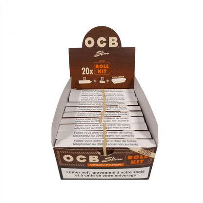 OCB ROLL KIT SLIM VIRGIN PAPER x20 GREENZIA 420