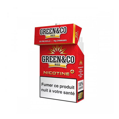 Cigarettes CBD - Green & Co Red Nicotine GREENZIA 420